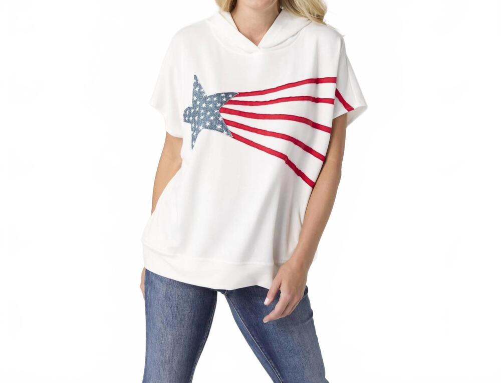 NEW COCO + CARMEN star blast america top in white